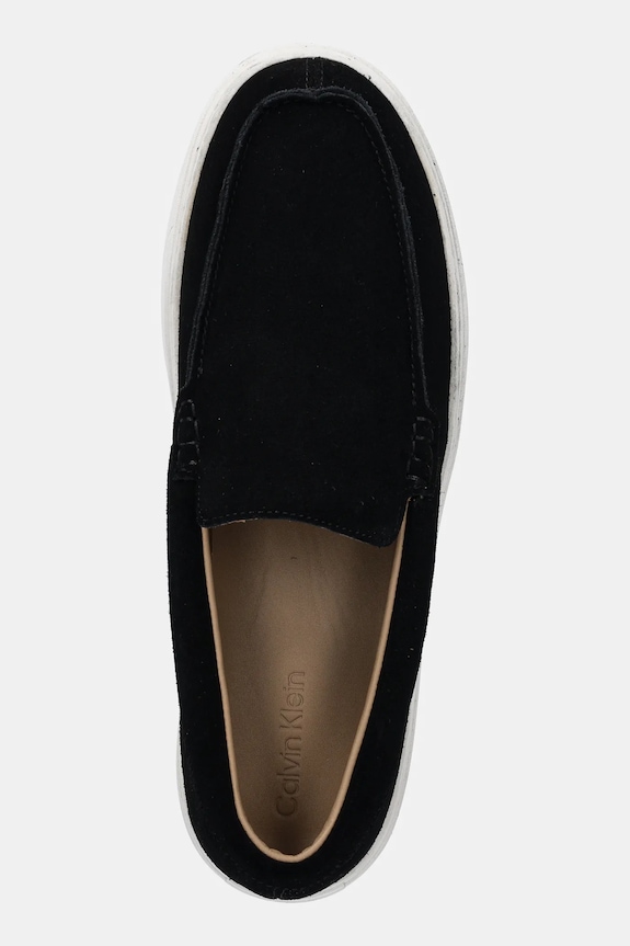 Calvin Klein mokasyny zamszowe MOCCASIN SUEDE czarny HM0HM01794