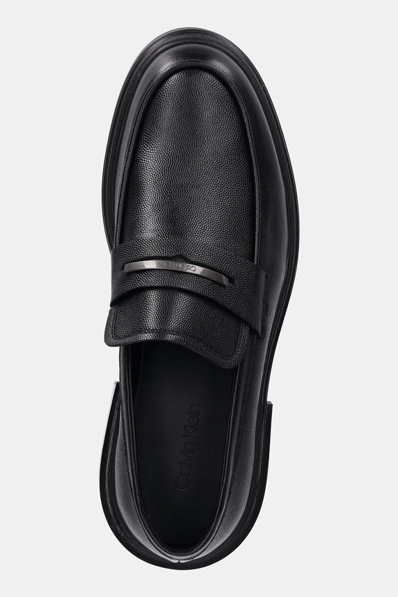 Kožené mokasíny Calvin Klein MOCCASIN CDR čierna HM0HM01774