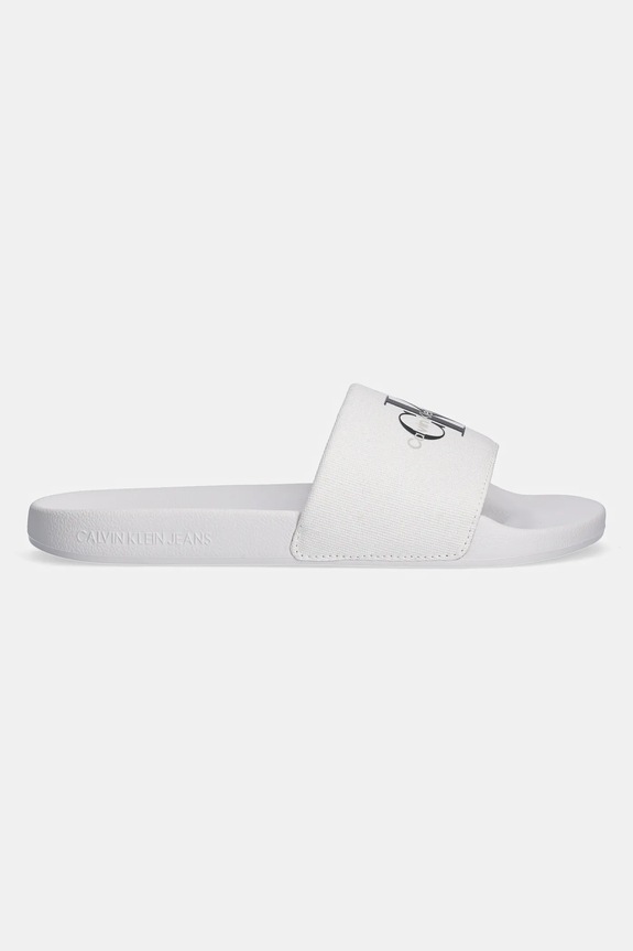 Calvin Klein Jeans klapki SLIDE MONOGRAM YM0YM01271 biały SS25