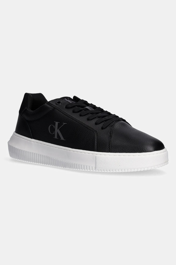 Sneakers boty Calvin Klein Jeans CHUNKY CUPSOLE LOW MG imitace kůže černá YM0YM01253