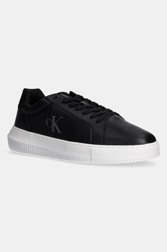 Sneakers boty Calvin Klein Jeans CHUNKY CUPSOLE LOW MG imitace kůže černá YM0YM01253