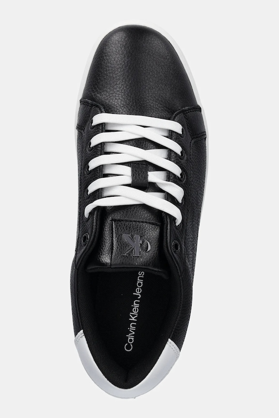 Kožené tenisky Calvin Klein Jeans CLASSIC CUPSOLE LOW OHB čierna YM0YM01164