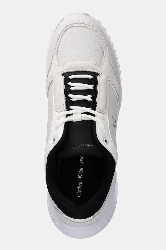 Kožené tenisky Calvin Klein Jeans EVA RUNNER LOW MG WMM sivá YM0YM01145