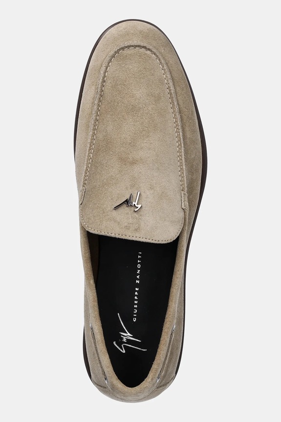 Giuseppe Zanotti mokasyny skórzane Berth beżowy EU50001.004