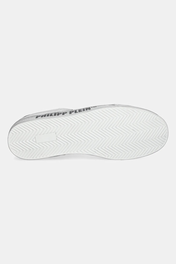 Kožené tenisky Philipp Plein Lo-Top Retrokickz TM USC0634.PLE005N.0114 bílá