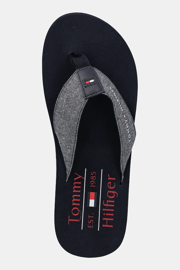 Tommy Hilfiger japonki CHAMBRAY BEACH SANDAL granatowy FM0FM05570