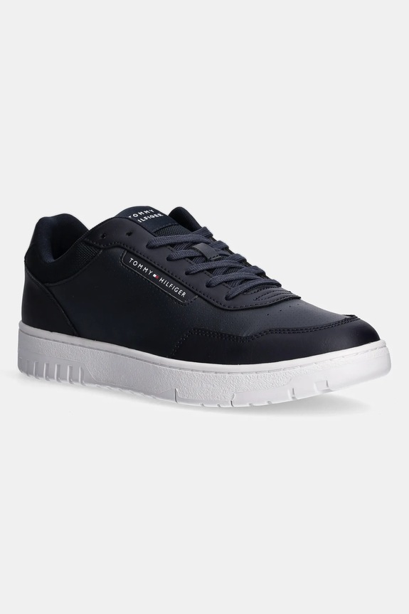 Tommy Hilfiger sneakersy TH BASKET CORE LTH PINPERF syntetyczny granatowy FM0FM05466