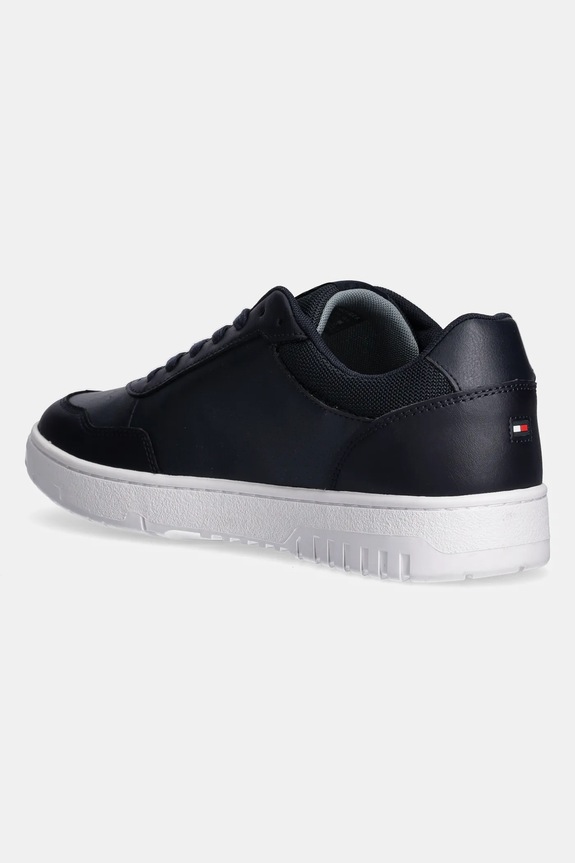 Obuwie Tommy Hilfiger sneakersy TH BASKET CORE LTH PINPERF FM0FM05466 granatowy