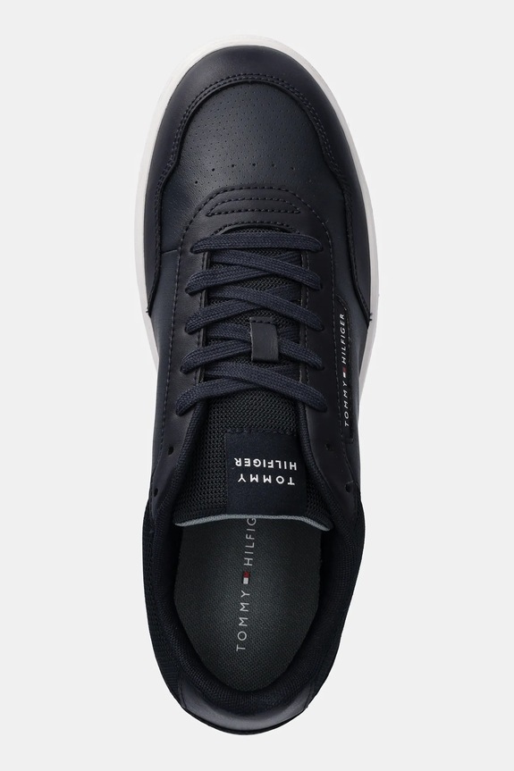 Tommy Hilfiger sneakersy TH BASKET CORE LTH PINPERF granatowy FM0FM05466