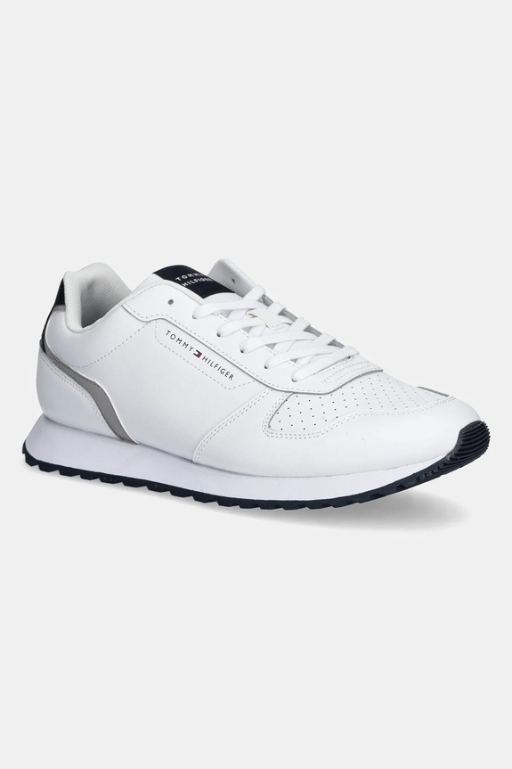 Tommy Hilfiger sneakersy skórzane NEW RUNNER EVA MIX LTH FLAG imitacja skóry licowej biały FM0FM05453