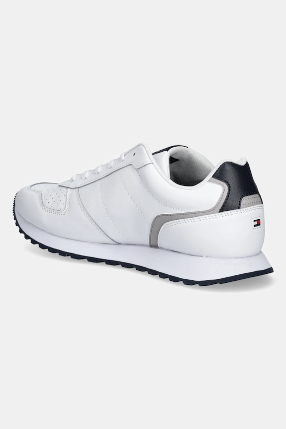 Obuwie Tommy Hilfiger sneakersy skórzane NEW RUNNER EVA MIX LTH FLAG FM0FM05453 biały