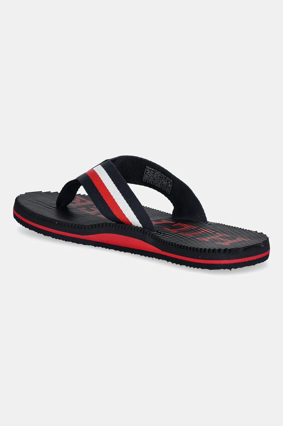 Obuwie Tommy Hilfiger japonki MASSAGE HILFIGER BEACH SANDAL FM0FM05443 granatowy