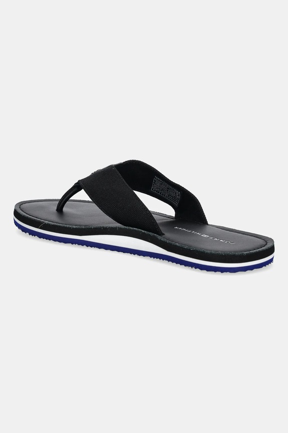 Boty Žabky Tommy Hilfiger HILFIGER LEATHER BEACH SANDAL FM0FM05442 černá