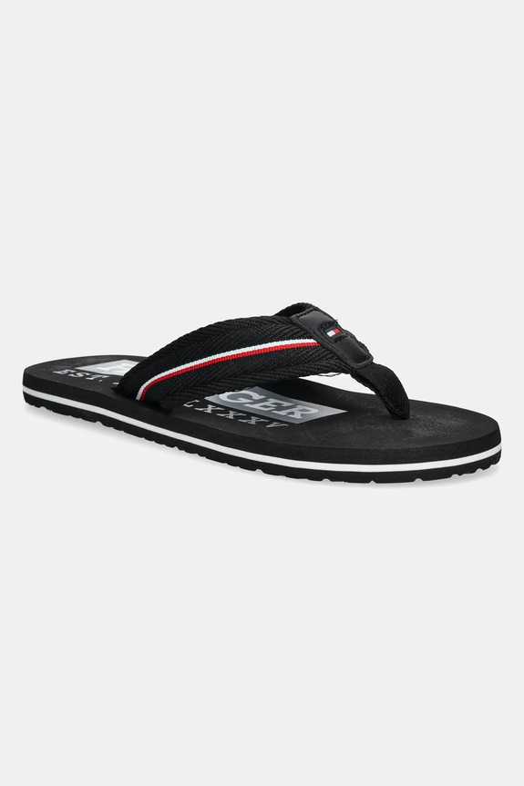 Tommy Hilfiger infradito CORPORATE HILFIGER BEACH SANDAL nero FM0FM05436