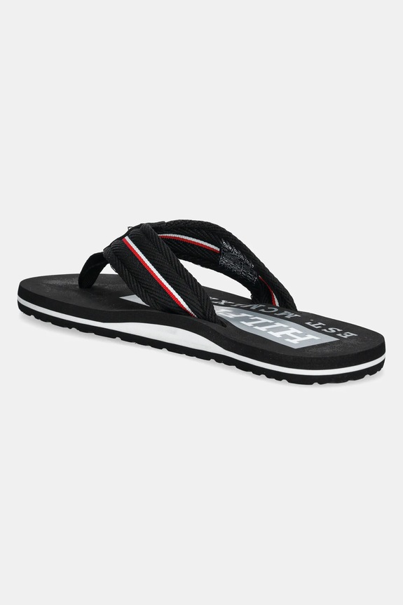 Scarpe Tommy Hilfiger infradito CORPORATE HILFIGER BEACH SANDAL FM0FM05436 nero