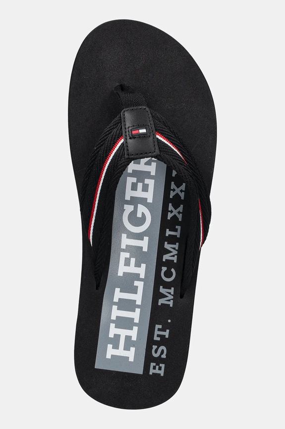 Tommy Hilfiger infradito CORPORATE HILFIGER BEACH SANDAL nero FM0FM05436