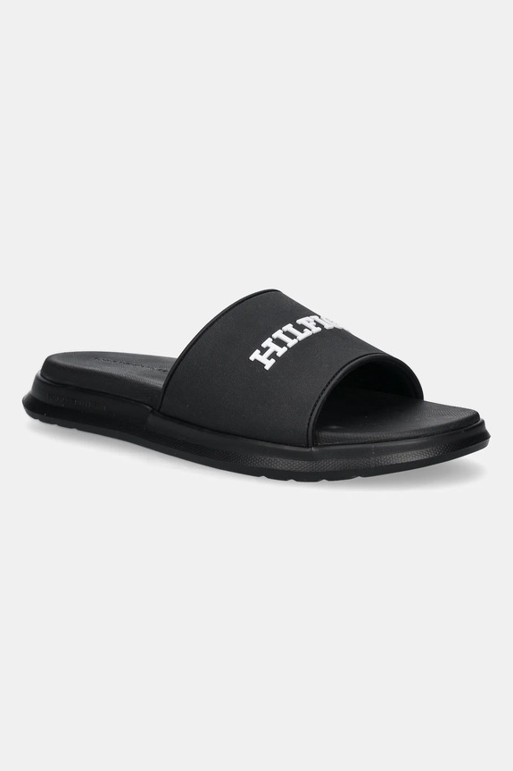Tommy Hilfiger papuci DUAL DENSITY HILFIGER POOL SLIDE negru FM0FM05430