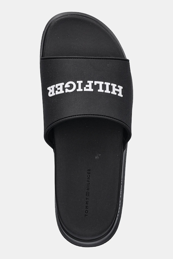 Tommy Hilfiger papuci DUAL DENSITY HILFIGER POOL SLIDE negru FM0FM05430