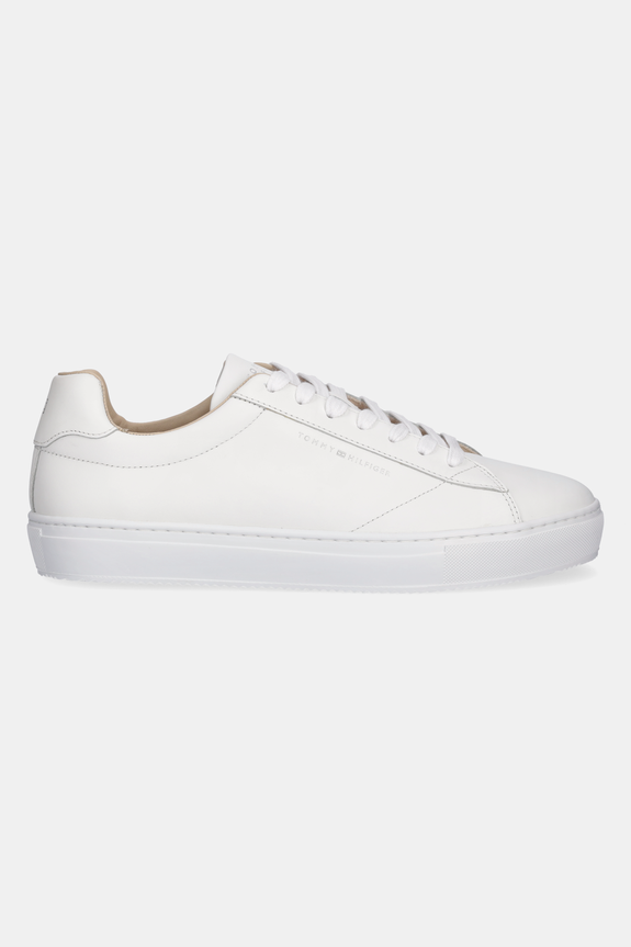 Usnjene superge Tommy Hilfiger PREMIUM CUPSOLE LEATHER FM0FM05412 bela SS25