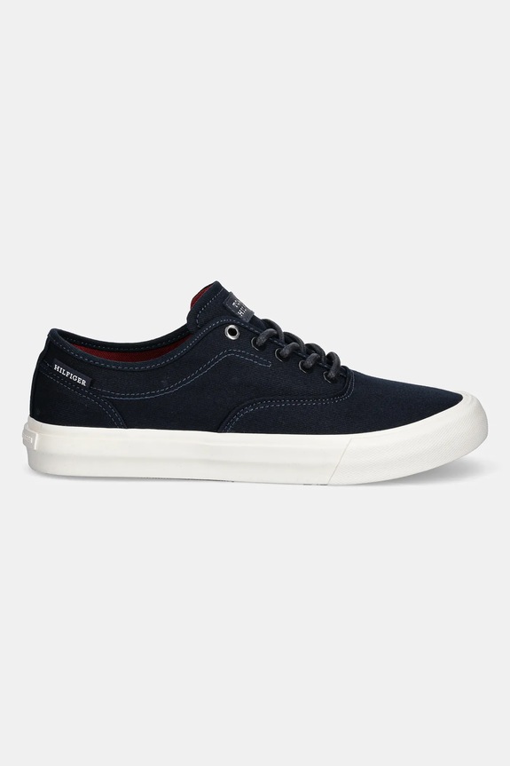 Tommy Hilfiger tenisówki TH HI VULC LOW OXFORD TWILL FM0FM05400 granatowy SS25