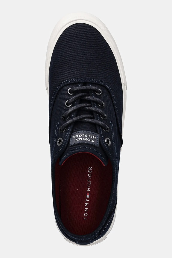 Tommy Hilfiger tenisówki TH HI VULC LOW OXFORD TWILL granatowy FM0FM05400