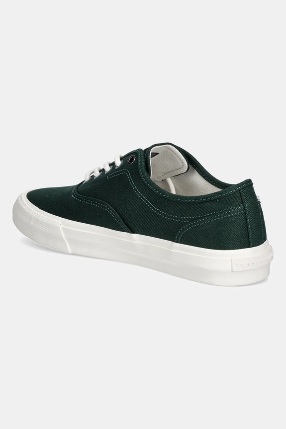 Încălțăminte Tommy Hilfiger teniși TH HI VULC LOW OXFORD TWILL FM0FM05400 verde