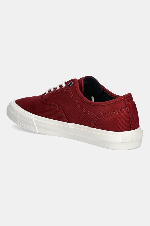 Obuća Tenisice Tommy Hilfiger TH HI VULC LOW OXFORD TWILL FM0FM05400 bordo