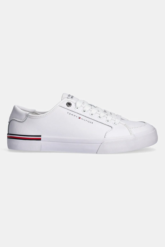 Tommy Hilfiger sneakersy skórzane CORE CORPORATE VULC LEATHER FM0FM05399 biały SS25