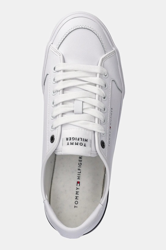 Tommy Hilfiger sneakersy skórzane CORE CORPORATE VULC LEATHER biały FM0FM05399