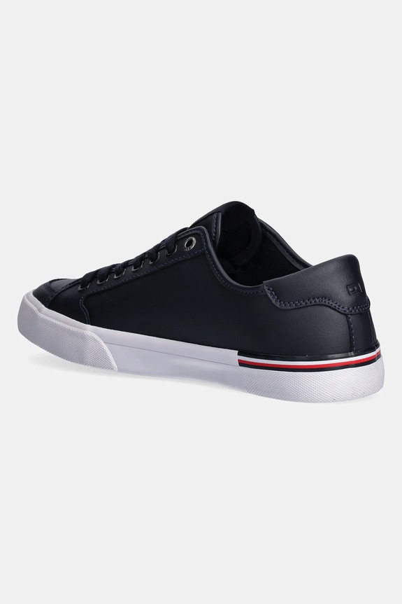 Obuwie Tommy Hilfiger sneakersy skórzane CORE CORPORATE VULC LEATHER FM0FM05399 granatowy