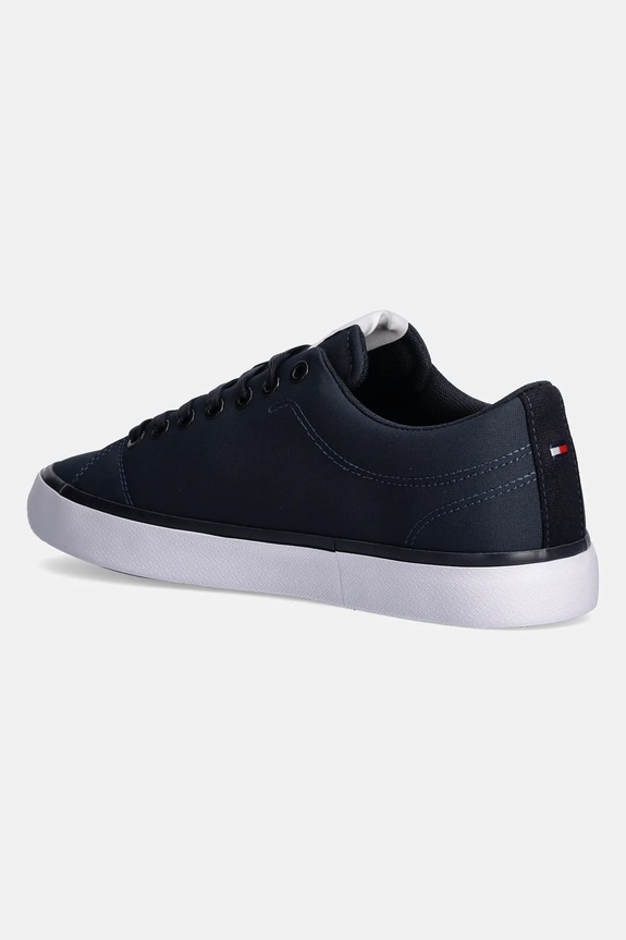 Boty Tenisky Tommy Hilfiger TH HI VULC LOW CORE STRIPES MESH FM0FM05393 námořnická modř