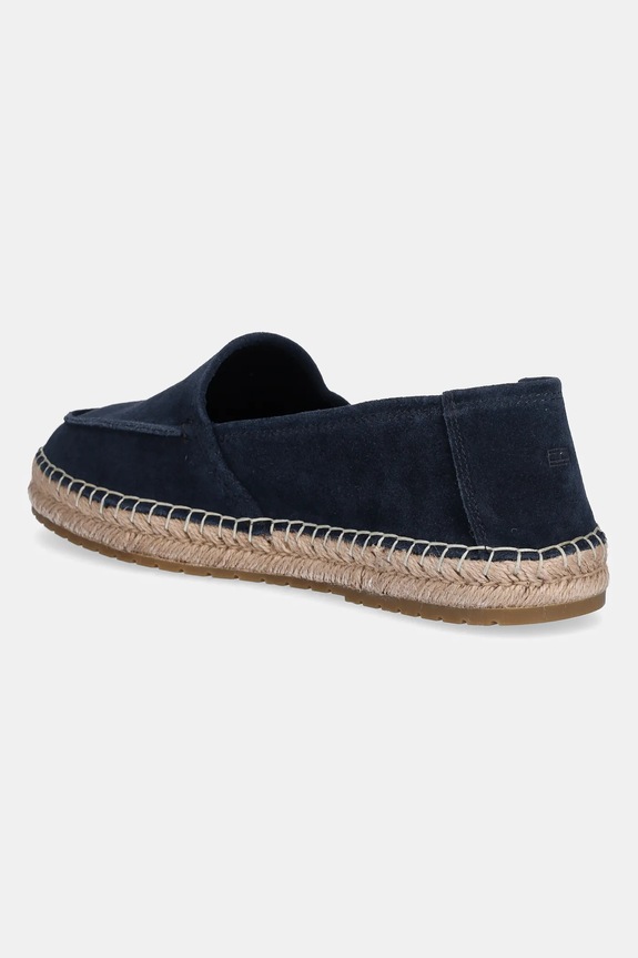 Obuwie Tommy Hilfiger espadryle zamszowe HILFIGER FLEX ESPA SUEDE LOAFER FM0FM05392 granatowy