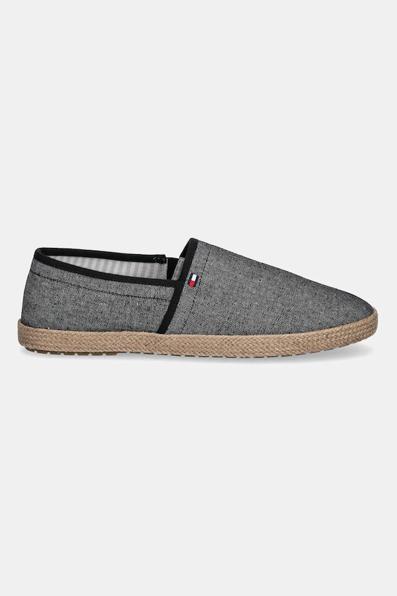 Espadrilky Tommy Hilfiger HILFIGER CHAMBRAY ESPADRILLE FM0FM05391 čierna SS25