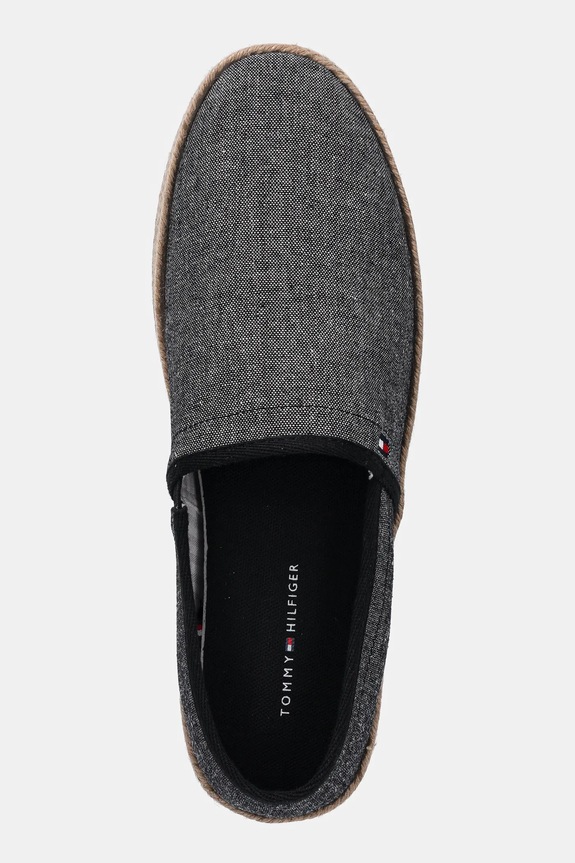 Espadrilky Tommy Hilfiger HILFIGER CHAMBRAY ESPADRILLE čierna FM0FM05391