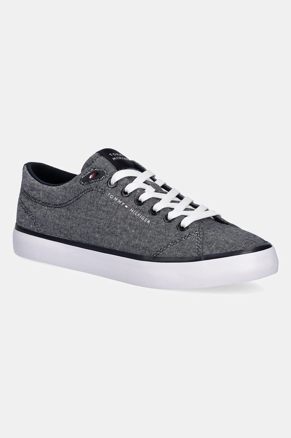 Tenisky Tommy Hilfiger TH HI VULC LOW CORE CHAMBRAY nízký námořnická modř FM0FM05389