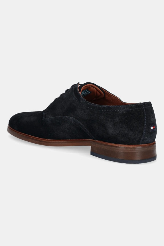 Boty Semišové polobotky Tommy Hilfiger HILFIGER THUNIT SUEDE SHOE FM0FM05377 námořnická modř