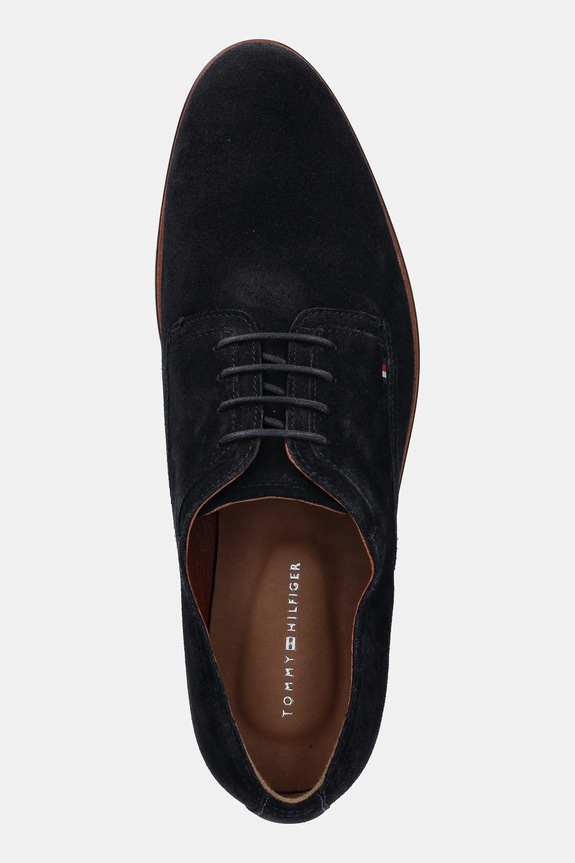Semišové polobotky Tommy Hilfiger HILFIGER THUNIT SUEDE SHOE námořnická modř FM0FM05377