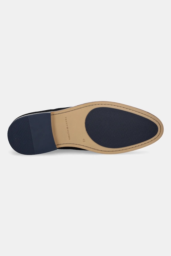 Semišové polobotky Tommy Hilfiger HILFIGER THUNIT SUEDE SHOE FM0FM05377 námořnická modř