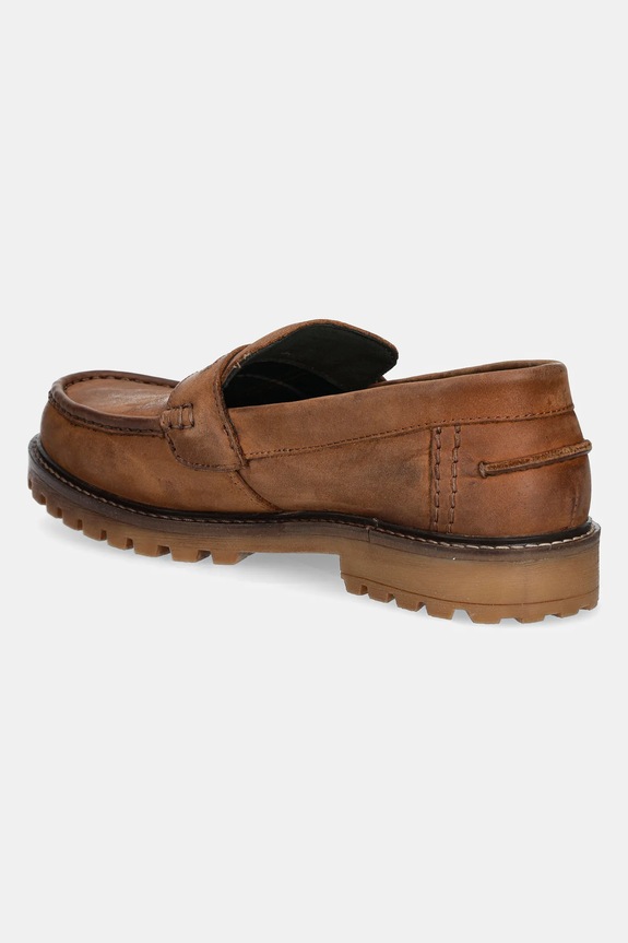 Obuwie Barbour mokasyny skórzane Pumice MFO0748TA51 brązowy