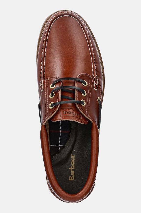 Barbour pantofi de piele Deck maro MFO0795TA32