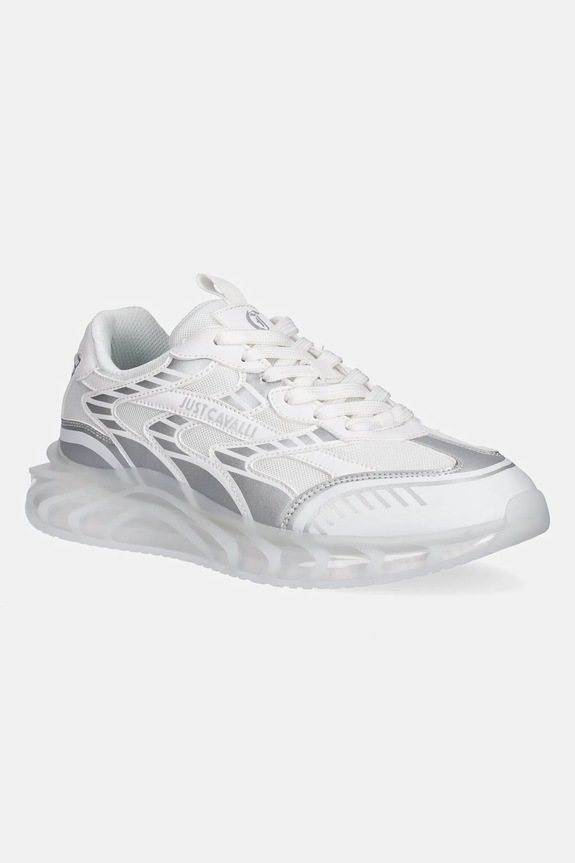 Just Cavalli sneakersy imitacja skóry licowej biały 78QA3SQ2ZSC45LA3