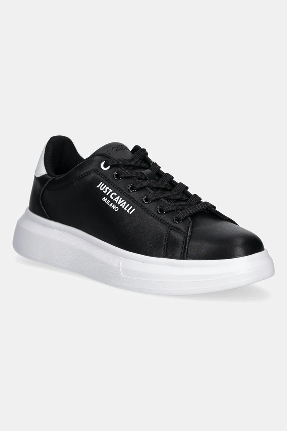 Just Cavalli sneakersy skórzane niska czarny 78QA3SBFZPA96899
