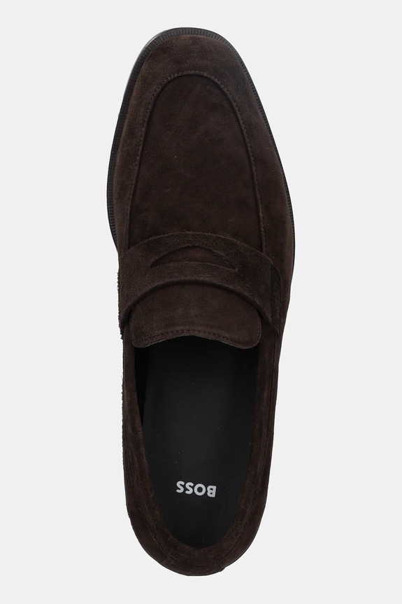 BOSS velúr mokaszin Limber barna 50541729.201