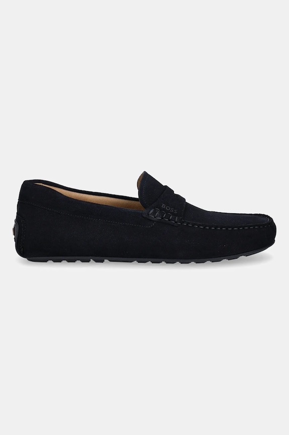 BOSS mocasini din piele intoarsa Noel 50541750.401 bleumarin SS26