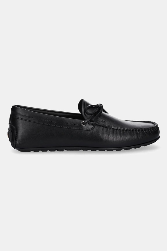 BOSS mokasyny skórzane Noel 50541771.001 czarny SS25