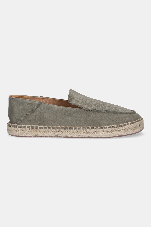 BOSS espadryle zamszowe Madeira 50541781.342 zielony SS25