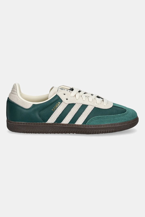 Kožené tenisky adidas Originals Samba OG JI3215 zelená SS25