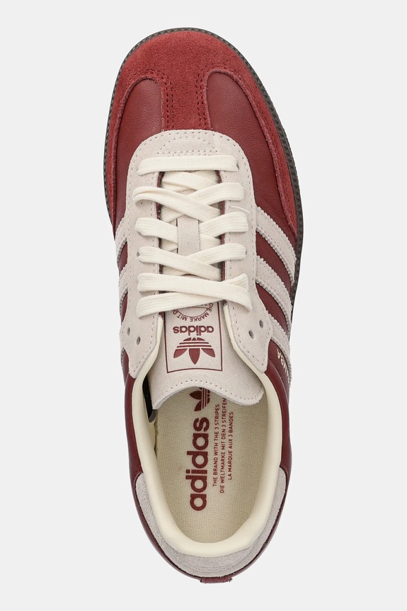 adidas Originals sneakersy skórzane Samba OG bordowy JI3216