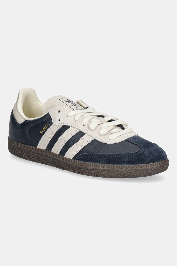 Δερμάτινα sneakers adidas Originals Samba OG δέρμα σαμουά σκούρο μπλε JI3217