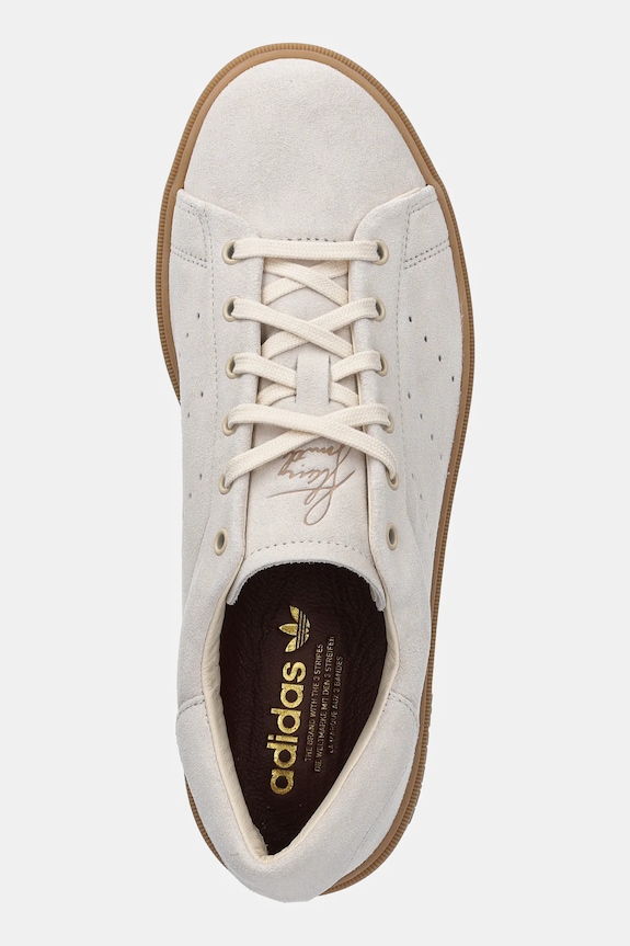 adidas Originals sneakers din piele intoarsă Stan Smith Freizeit bej JH7411